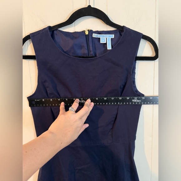 Draper James Love Circle Dress Womens 4 Navy Blue Sleeveless Zip Back - Picture 9 of 9